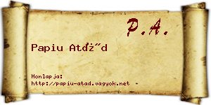 Papiu Atád névjegykártya